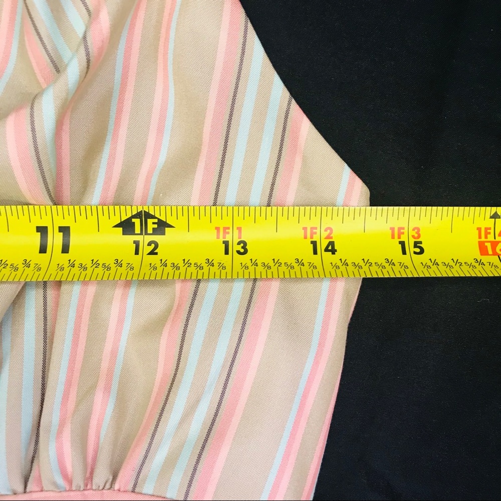 Tommy Bahaha Silk Neutral Striped Halter Dress - Picture 13 of 14